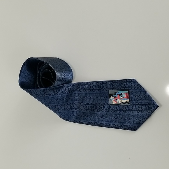 Tie Picasso L'Italienne 1917 100% Silk (Blue) - Picture 8 of 16